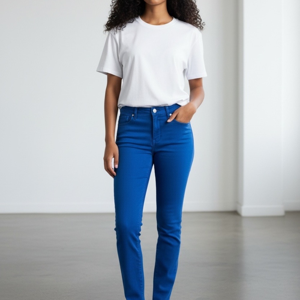 3 White House Black Market Vibrant Blue Skinny Jeans size 0R
